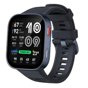 Умные часы Amazfit Bip Max, AMOLED-дисплей 2.07 дюйма, Bluetooth 5.3, пульсометр, темно-синие