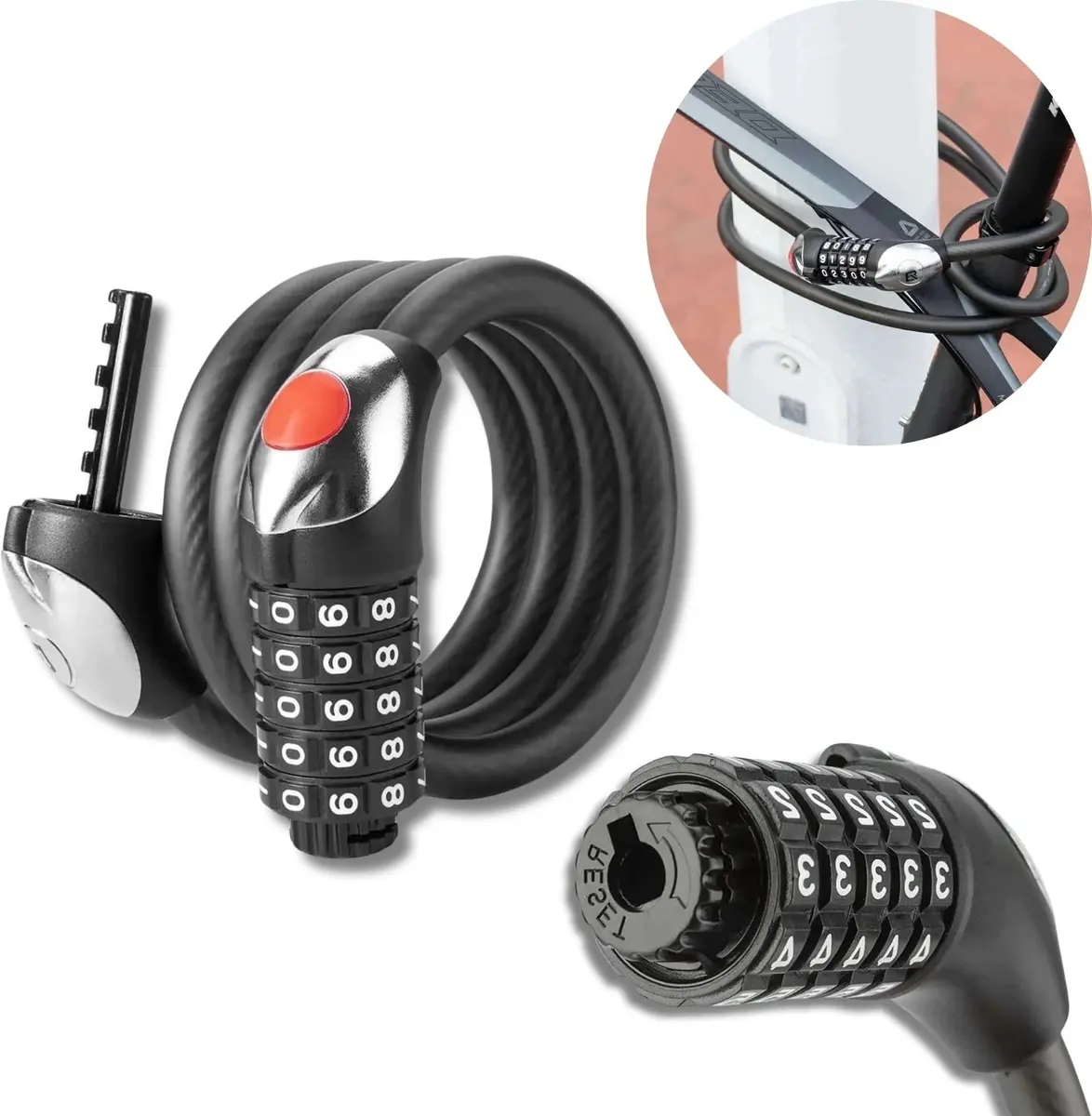 Rockbros RKS531 velosipēda troses slēdzene, 5