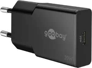 Goobay Slim Universāls Melns AC Ātrā uzlāde Iekštelpas