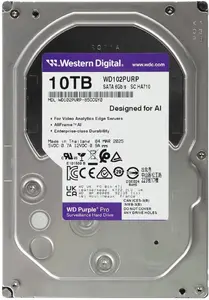 Western Digital WD Purple HDD-WD102PURP 10TB cietais disks videonovērošanas sistēmām 24/7