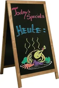 Securit Sidewalk Sign 70x125 cm with Teak Frame