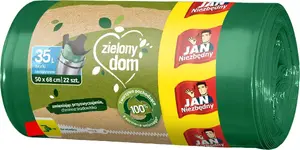 JAN Niezbędny Sarantis Jan Niezbędny Zielony Dom Worki zawiązywane LD 35L 1op.-22szt