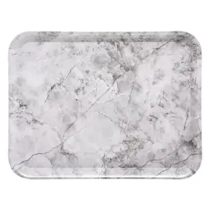 FIVE S SMART 151409A Melamine Serving Tray 33x43 cm White Marble Pattern