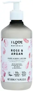 Baylis & Harding I Love Naturals Rose & Argan Moisturizing Hand and Body Lotion, 500 ml