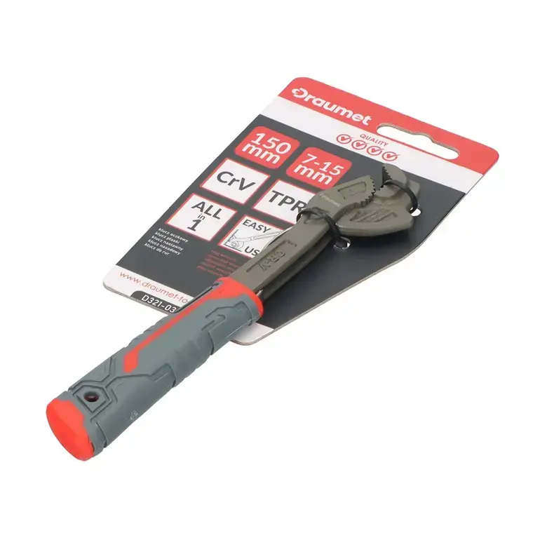 DRAUMET D321-03 regulējamā uzgriežņu atslēga 150 mm Photo 2
