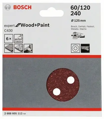 Шлифовальные круги Bosch Expert for Wood, 6 шт. Photo 2