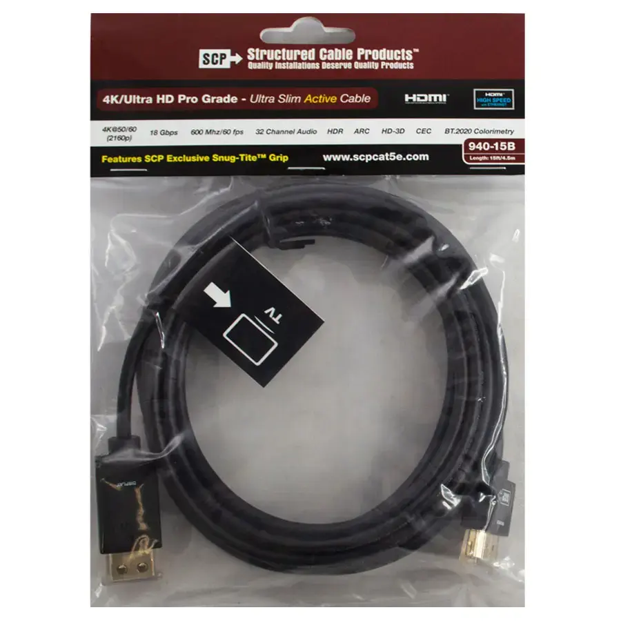 SCP 940-15B Ultra Slim HDMI Cable 4.5 m Photo 2