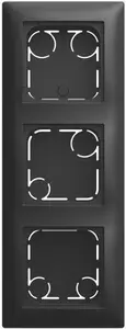 ABB Busch-balance SI 1713-915 3-Gang Surface-Mounted Housing, High Profile
