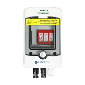 Switchgear attached DC hermetic IP65 EMITTER with DC surge arrester Dehn 1000V type 2, 1x PV string, 1x MPPT