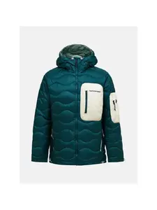 Kurtka puchowa mÄ™ska PEAK PERFORMANCE M Helium Utility Down Hood Jacket kolor zielony - M