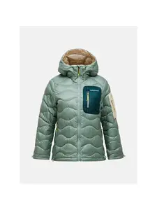 Kurtka damska puchowa PEAK PERFORMANCE W Helium Utility Down Hood Jacket kolor zielony - S