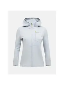 Bluza damska PEAK PERFORMANCE W Trail Polartec Power Grid Zip Hood kolor szary - M