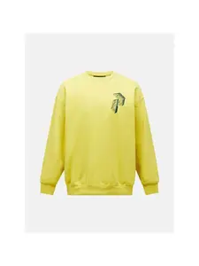 Bluza mÄ™ska PEAK PERFORMANCE M Terry Graphic Crew kolor ĹĽĂłĹ‚ty - L