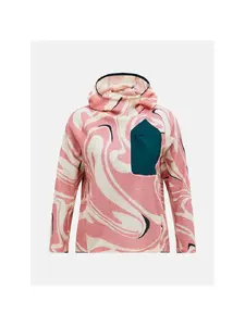 Bluza damska PEAK PERFORMANCE W Freelight Aop Polartec Alpha Hood kolor rĂłĹĽowy - M