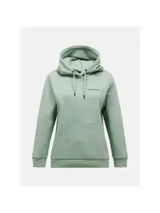 Bluza damska PEAK PERFORMANCE W Original Small Logo Hood kolor zielony - L