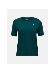 Koszulka damska PEAK PERFORMANCE W Wool-Blend Shortsleeve kolor zielony - L
