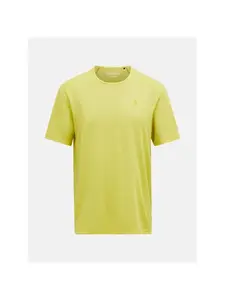 Koszulka mÄ™ska PEAK PERFORMANCE M Wool-Blend Shortsleeve kolor ĹĽĂłĹ‚ty - M