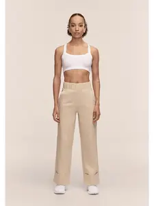 Spodnie damskie CASALL Aria Turn Up Straight Jogger kolor beĹĽowy - S