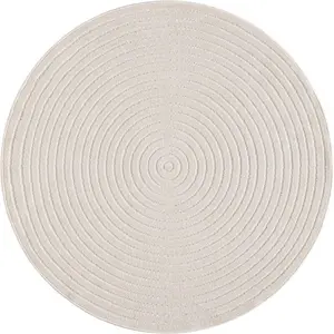 Domoletti TENERI PLUS 54226 260 Cream Round Carpet 1.2m