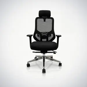Jan Nowak AXIS ergonomisks biroja krēsls ar sietveida atzveltni, melns