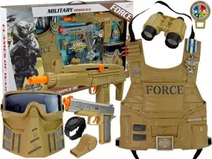 Игровой набор LEAN Sport Военный с оружием, маской, биноклем, жилетом и компасом