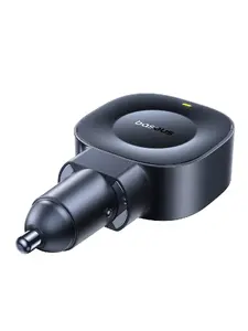 Car Charger 12-24V 45W USB-C PD with Retractable 0.8m USB-C Cable PrimeTrip VR2, Black