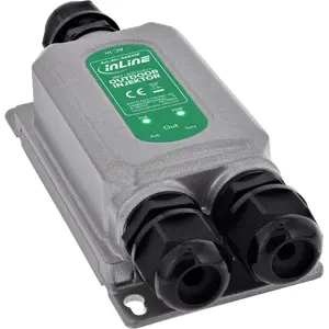 InLine 44432F PoE++ Outdoor Injector Gigabit Ethernet 60W IP67 IK10