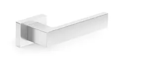 METAL-BUD CUBE RT Indoor Door Handle, Matt Nickel and Chrome Finish