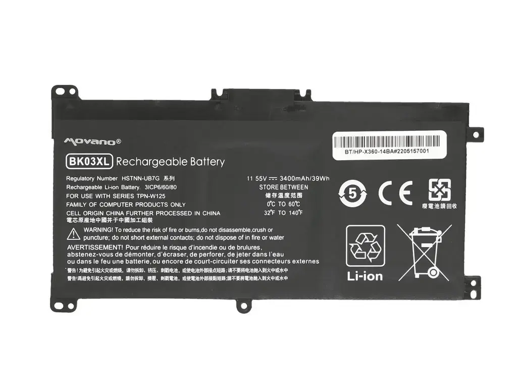 Movano BK03XL Battery for HP Pavilion x360 14-BA Photo 5