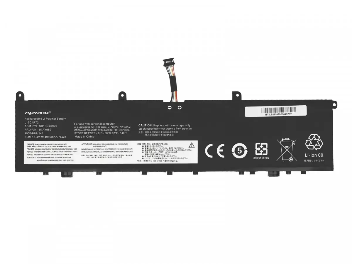 Movano Battery for Lenovo ThinkPad P1 and X1 Extreme Photo 5