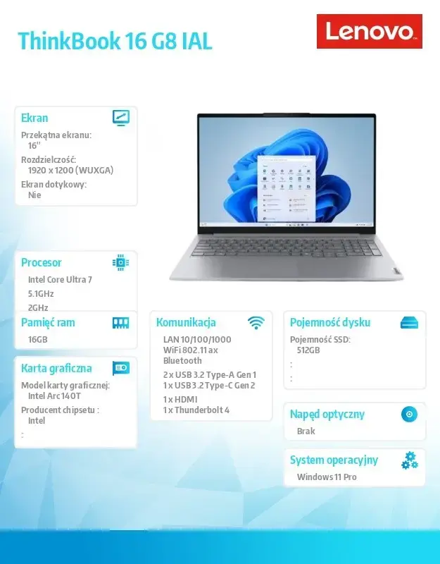 Ноутбук Lenovo ThinkBook 16 G8 | Intel Core Ultra 7 Photo 13