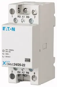 Модульный контактор Eaton CMUC24/25-04, 25А, 4 нормально открытых контакта, 24В AC/DC