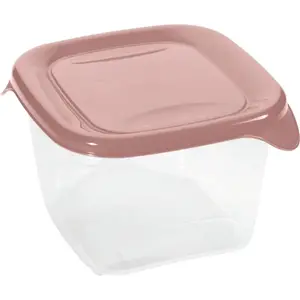 Pārtikas trauciņ&scaron; kvadrāts 0,45L Fresh&Go rozā