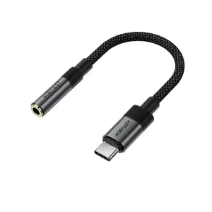 Acefast J12 USB-C uz 3.5 mm audio adapteris melns
