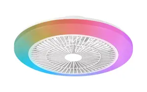 Потолочный светильник с вентилятором Philips Amigo, LED 40 Вт, вентилятор 20 Вт, RGB, белый