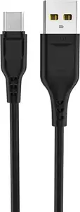 DENMEN USB-A uz microUSB kabelis, 1 metrs, melns