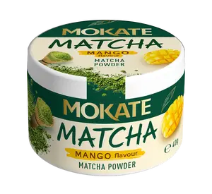 MOKATE Matcha zaļās tējas pulveris ar mango garšu, 40g