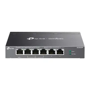 TP-Link Omada DS106GPP сетевой коммутатор Неуправляемый Gigabit Ethernet (10/100/1000) Питание по Ethernet (PoE) Черный