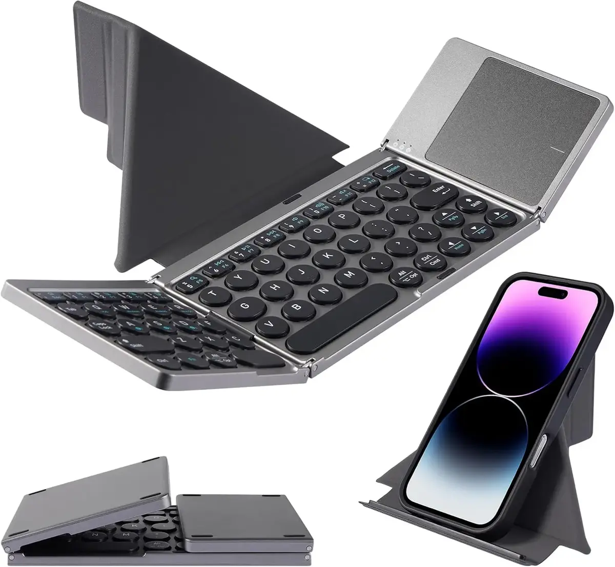 Riff KF86 Universal Folding Bluetooth Keyboard with Touchpad Photo 2