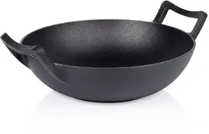 Patelnia Vilde Patelnia Wok Żeliwna 32 cm VILDE Cast Line do Piekarnika Indukcja