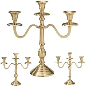 Home&Styling Collection 3-Arm Candelabra Gold 30 cm