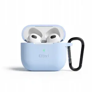 Силиконовый чехол Slowmoose Etteri для AirPods 3 светло-голубой