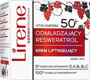 Lirene atjaunojošs liftinga sejas krēms ar resveratrolu 50+ dienai un naktij 50ml