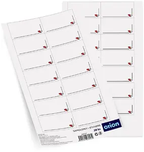 Lumarko Self-Adhesive Jar Labels Heart Shape 28 Pieces