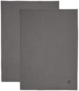 Douceur d`Interieur Ścierki kuchenne bawełniane szare 70x50 cm 2 szt.