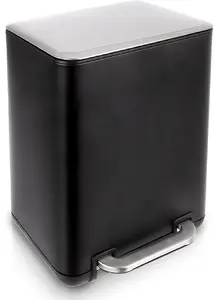 Kosz na śmieci Wesco Kosz na śmieci z pedałem stalowy czarny BLACK 20 l