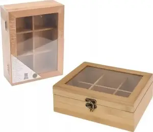Декоративная деревянная чайная шкатулка KOOPMAN 21x16 см