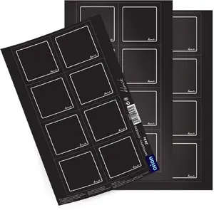 Lumarko Self-Adhesive Jar Labels, Black, 24 Pieces