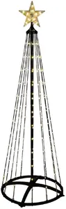 Декоративная светодиодная елка Koopman 300 см, 550 LED, теплый белый свет, черный каркас