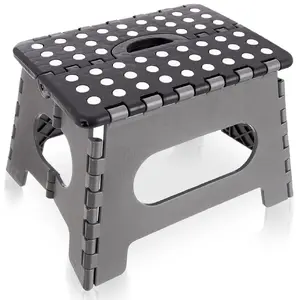 Springos Schodek antypoślizgowy czarny 150 kg 32x25x22 cm